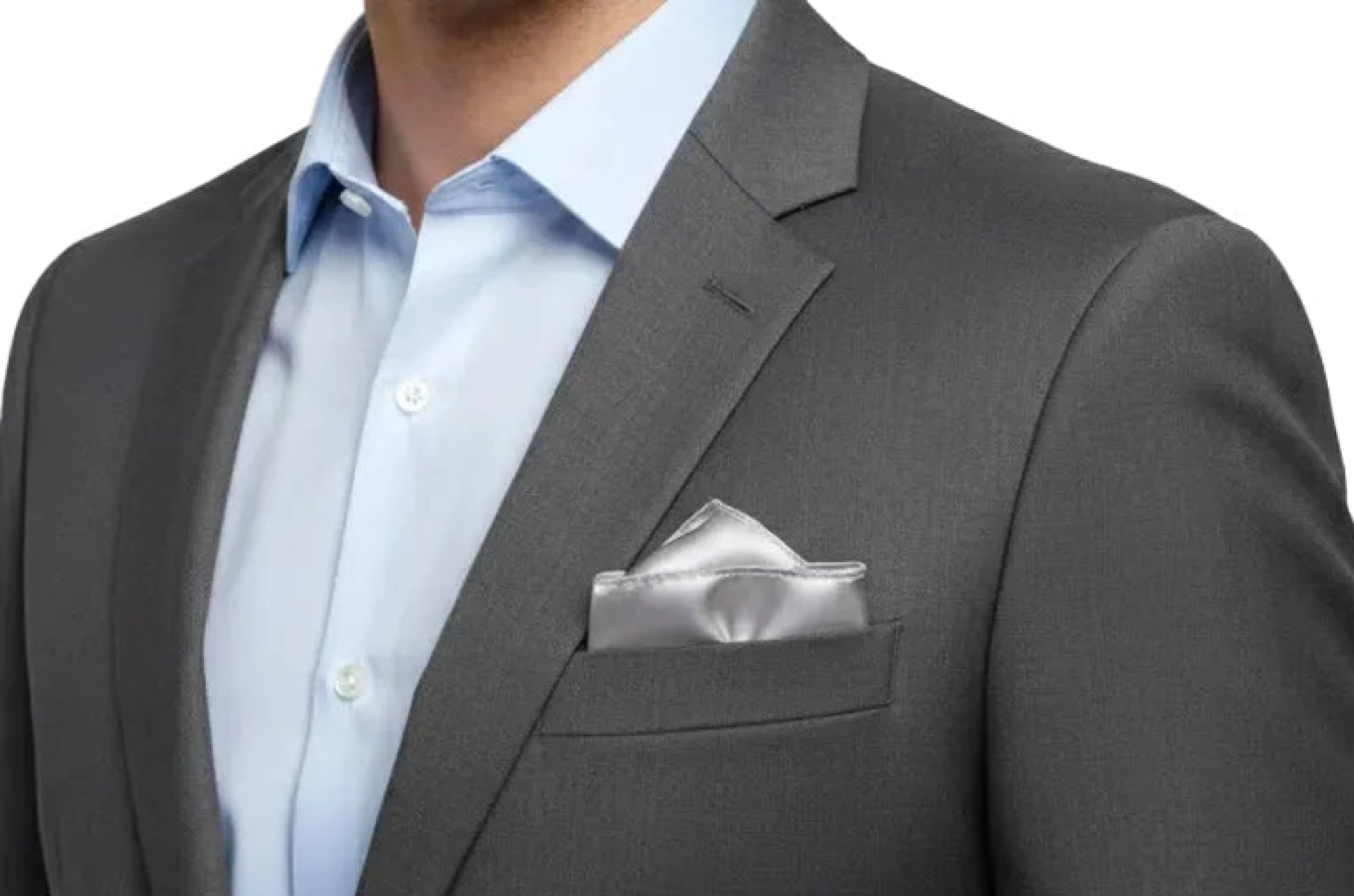 Silk Pocket Square – Gray Silver