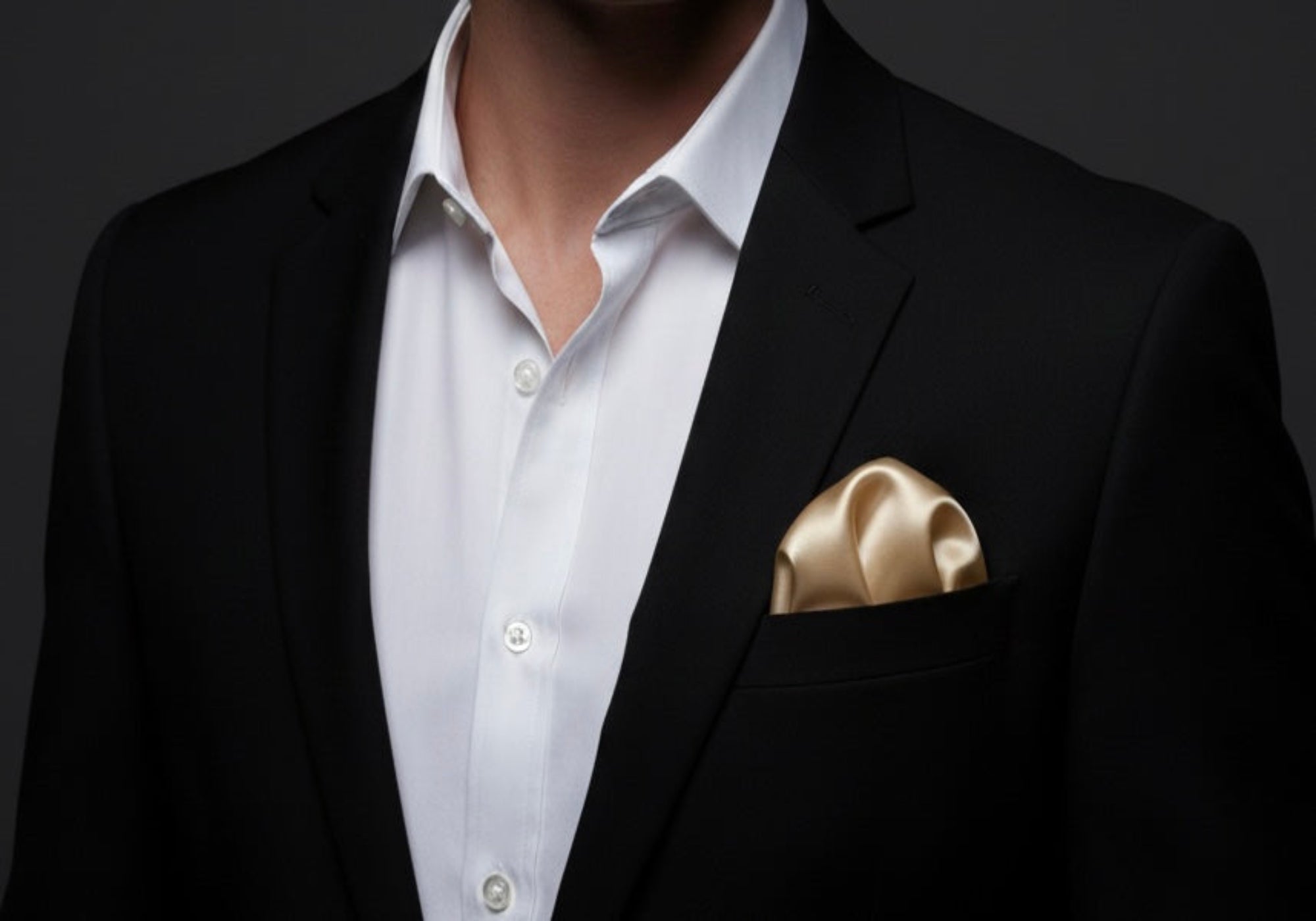 Champagne Silk Pocket Square