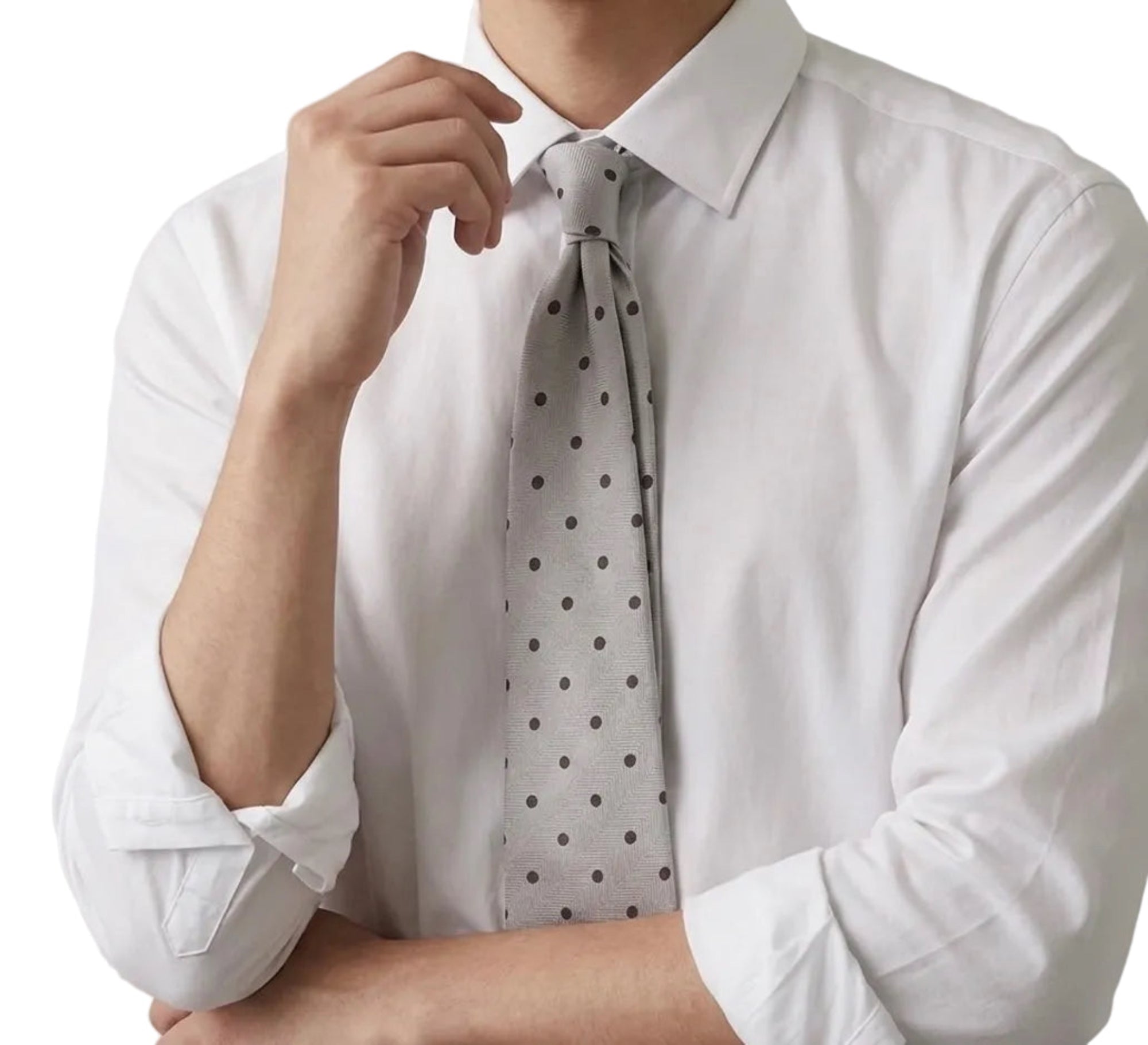 The Manhattan Silver Dot Tie