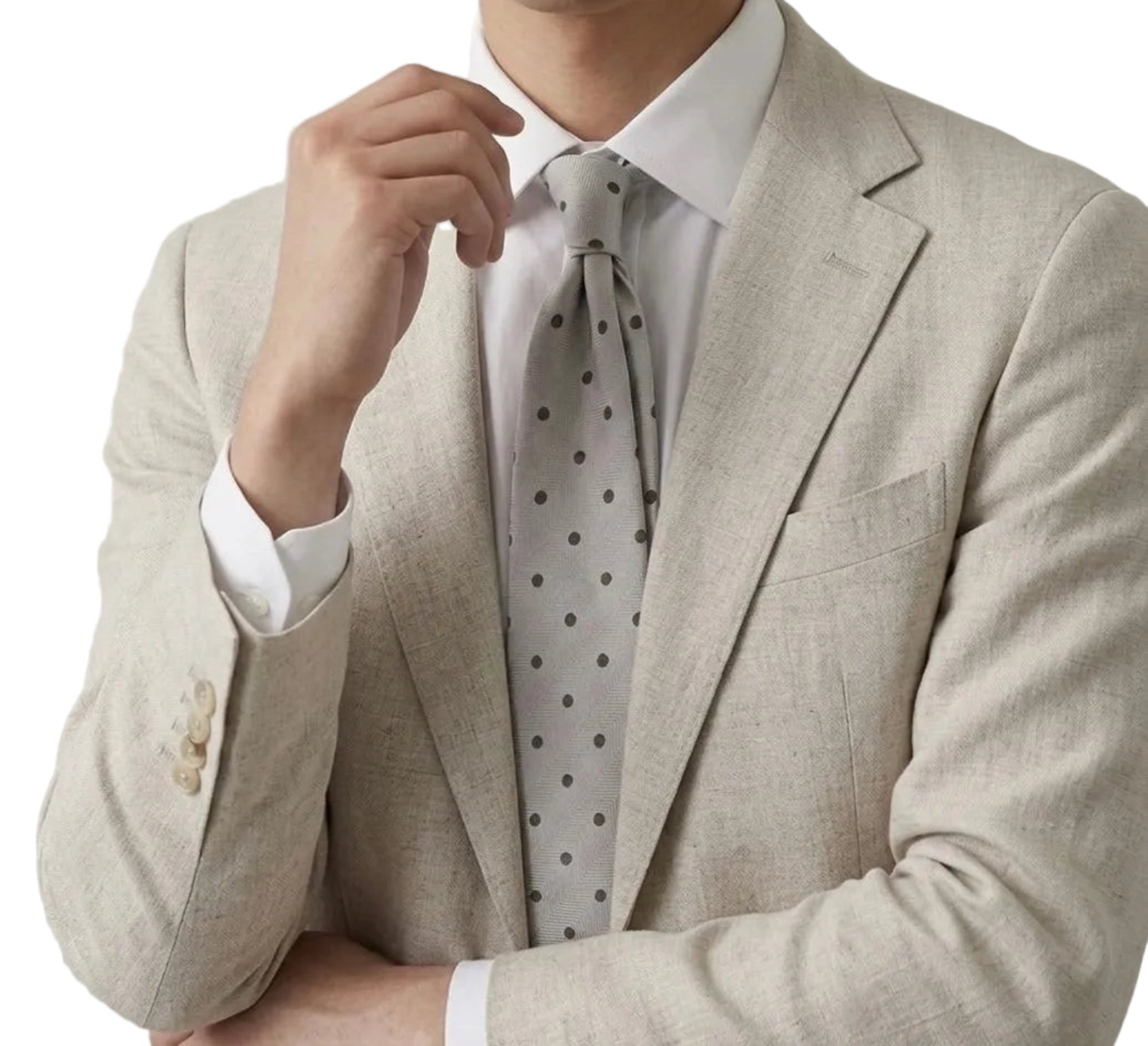 The Manhattan Silver Dot Tie