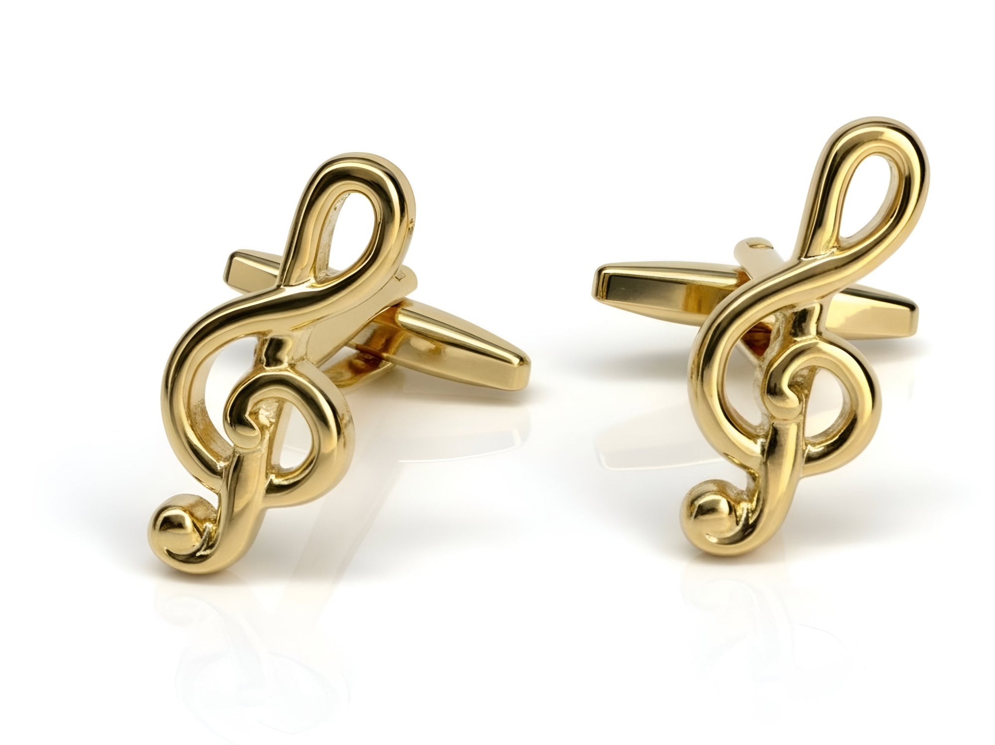 Gold Treble Clef Cufflinks