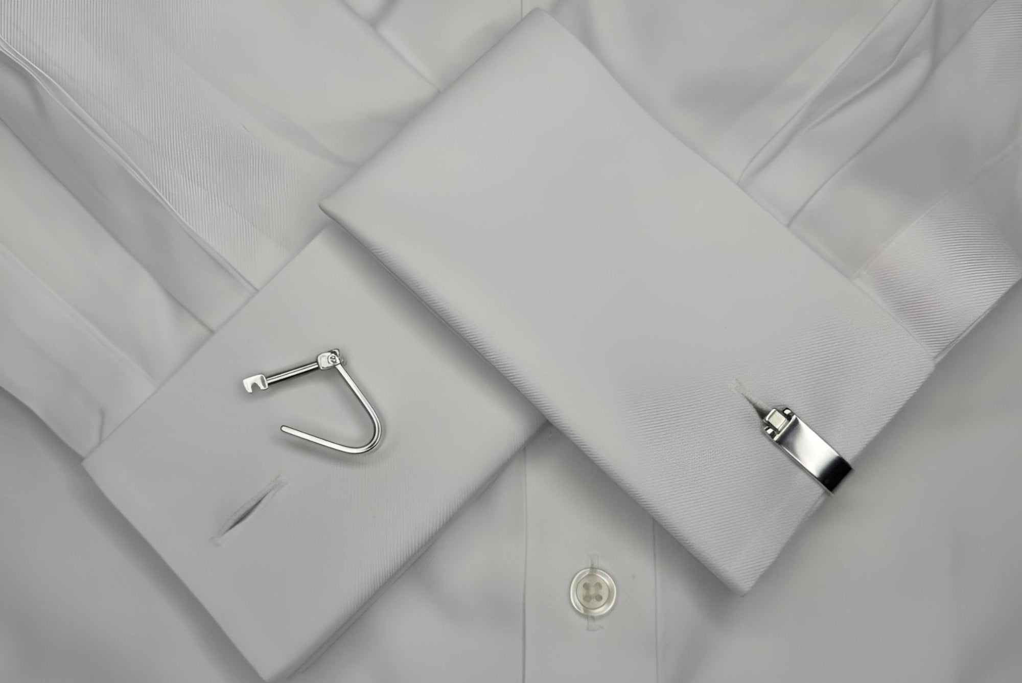 Arch-Frame Silver Cufflinks