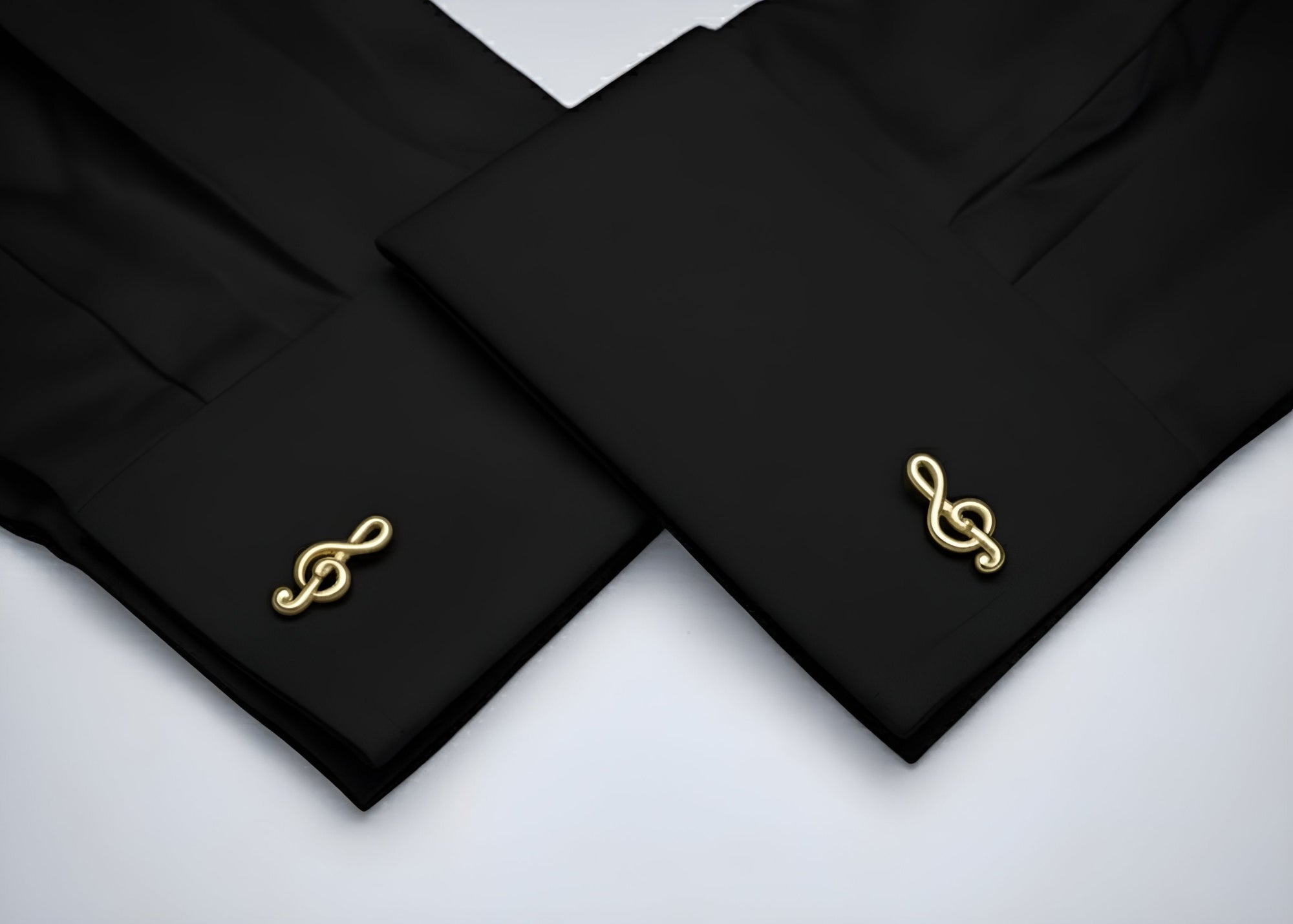 Gold Treble Clef Cufflinks