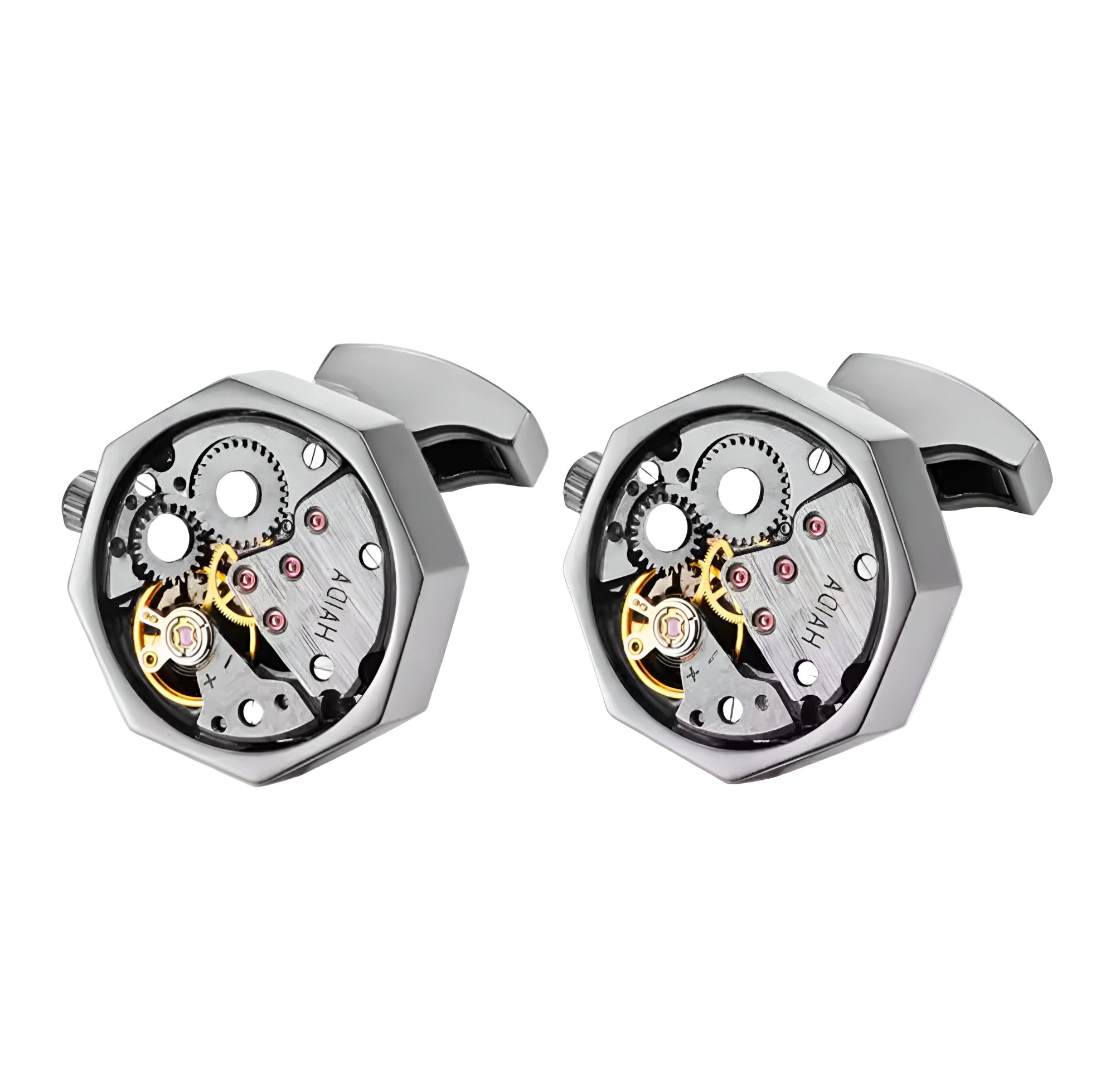 Octagon Mechanical Cufflinks – The Art of Precision