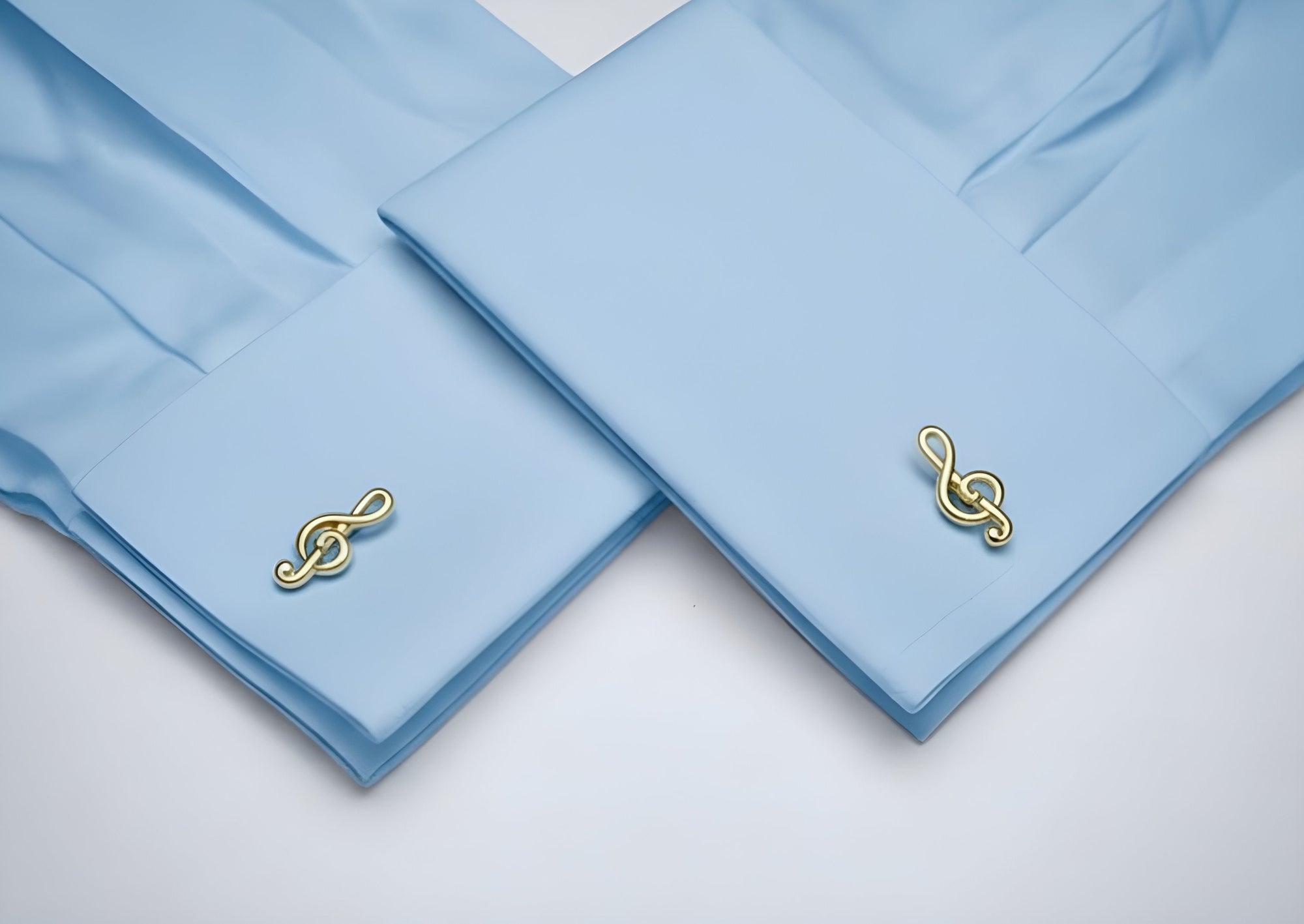 Gold Treble Clef Cufflinks