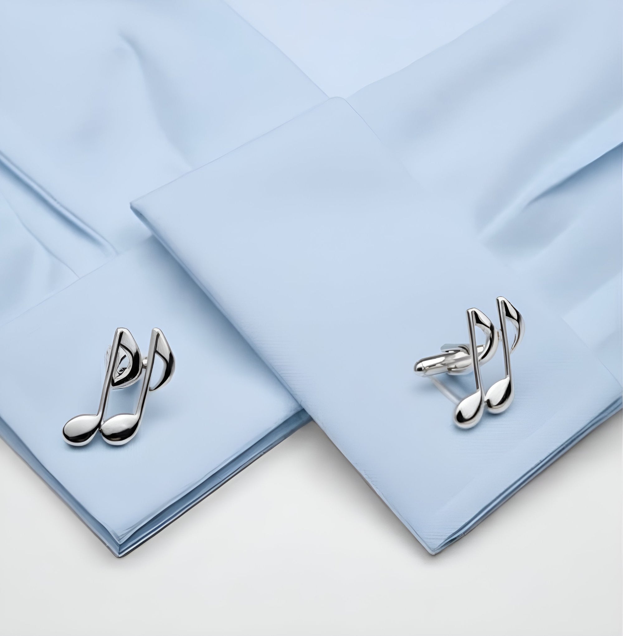 Silver Musical Note Cufflinks